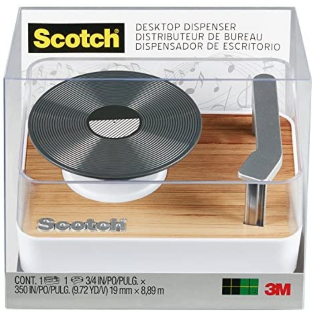 *NIB* Scotch Desktop Dispenser *Record Player* style